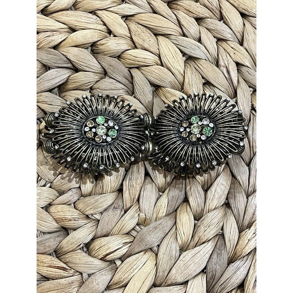 Victorian Art Deco Style Stretch Bracelet Rhinestone Filigree Fairy DEADSTOCK - Picture 3 of 6